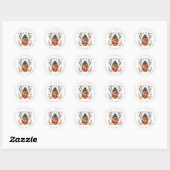 Niedliche Ladybug Round Stickers (Blatt)