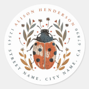 Niedliche Ladybug Round Stickers