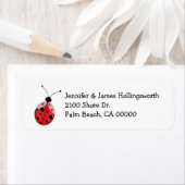 Niedliche Ladybug-Rücksendeadresse (Insitu)