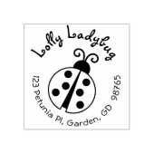 Niedliche Ladybug Rücksendeadresse Briefmarke für  Gummistempel (Prägung)