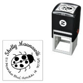 Niedliche Ladybug Rücksendeadresse Briefmarke Permastempel (Beispiel)