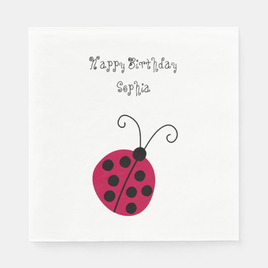 Niedliche Ladybug Serviette (Vorderseite)