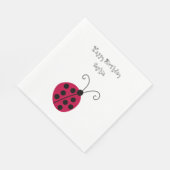 Niedliche Ladybug Serviette (Ecke)