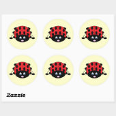 Niedliche Ladybug Stickers (Blatt)