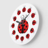 Niedliche Ladybug-Uhr Große Wanduhr (Winkel)