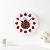 Niedliche Ladybug-Uhr Große Wanduhr (Zuhause)