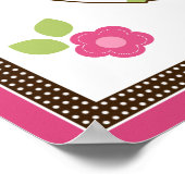 Niedliche Ladybug und Blume Kinderzimmer Art Poste Poster (Ecke)