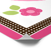 Niedliche Ladybug und Blume Kinderzimmer Art Poste Poster (Ecke)