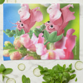 Niedliche Ladybug und freundliche Snap Dragons Küchentuch (Gefaltet)