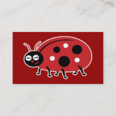 Niedliche Ladybug-Visitenkarten Visitenkarte (Rückseite)