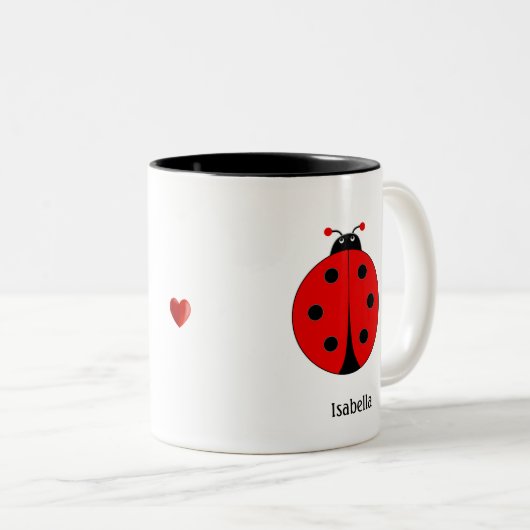 Niedliche Ladybug Zweifarbige Tasse (VorderseiteRechts)