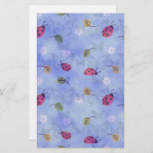 Niedliche Ladybugs Briefpapier (Vorne/Hinten)
