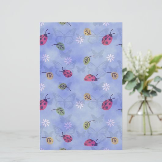 Niedliche Ladybugs Briefpapier (Stehend Vorderseite)