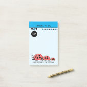 Niedliche Ladybugs Dinge, die Kinder blau nennen s Post-it Klebezettel (Auf Schreibtisch)