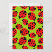 Niedliche Ladybugs Einladung (Rückseite)