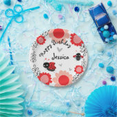 Niedliche Ladybugs erste Geburtstagsparty Pappteller (Party)