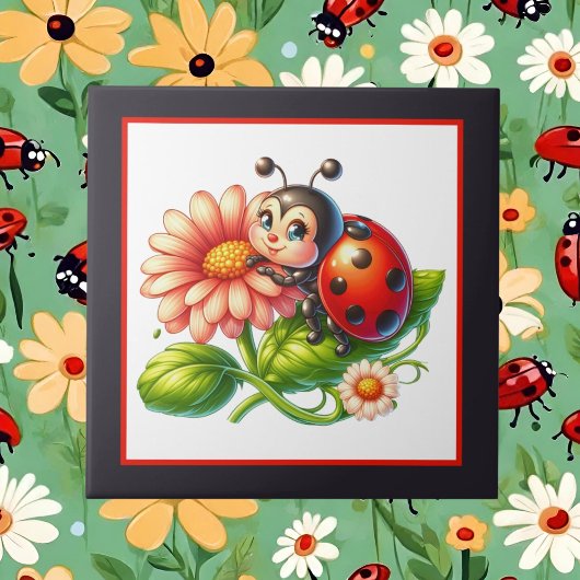 Niedliche Ladybugs Fliese