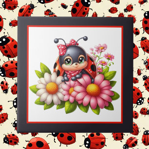 Niedliche Ladybugs Fliese