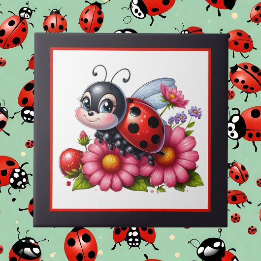 Niedliche Ladybugs Fliese