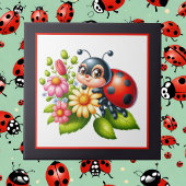Niedliche Ladybugs Fliese