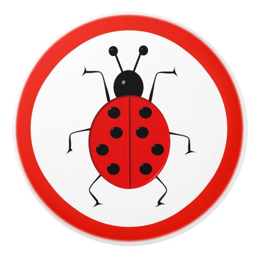 Niedliche Ladybugs für Kinder Keramikknauf (Vorderseite)