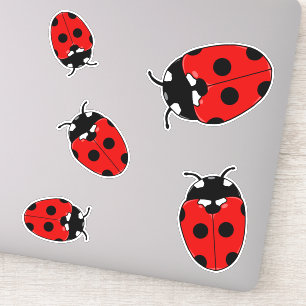 Niedliche Ladybugs Garden Insekten Aufkleber