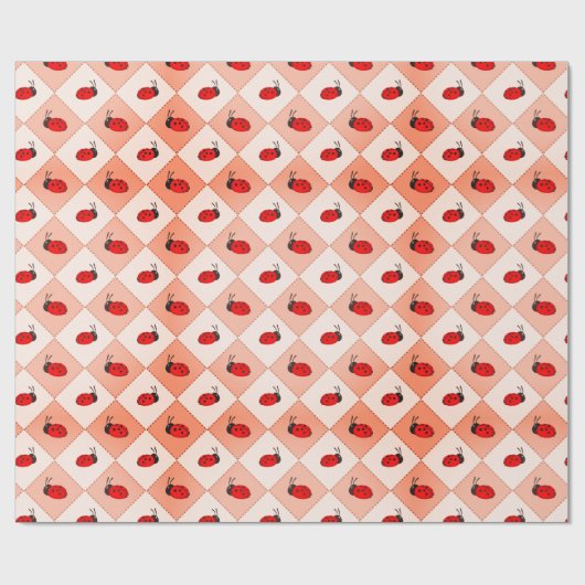 Niedliche Ladybugs Geschenkpapier (Flach)