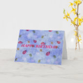 Niedliche Ladybugs Karte (Gelbe Blume)