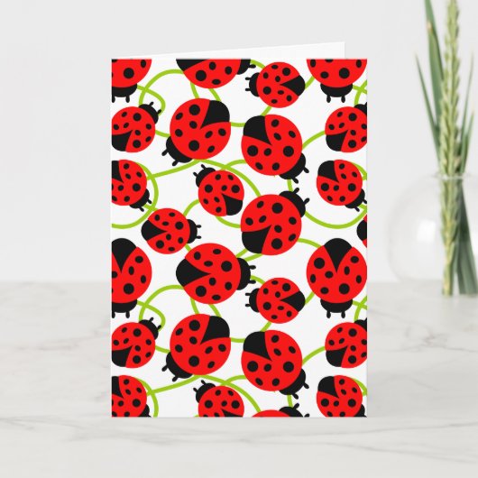 Niedliche Ladybugs Karte (Vorderseite)