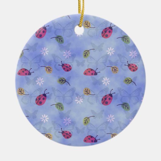 Niedliche Ladybugs Keramik Ornament (Vorne)