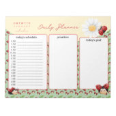 Niedliche LadyBugs Kids Daily Planner Notepad Notizblock (Vorderseite)