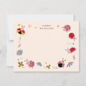 Niedliche Ladybugs Kids Mitteilungskarte (Vorderseite)