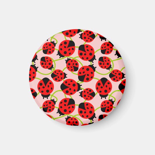 Niedliche Ladybugs Magnet (Vorne)