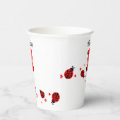 Niedliche Ladybugs mit Herz Pappbecher (Rechts)