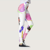 Niedliche Ladybugs Naturweiße Leggings für Frauen (Rechts)