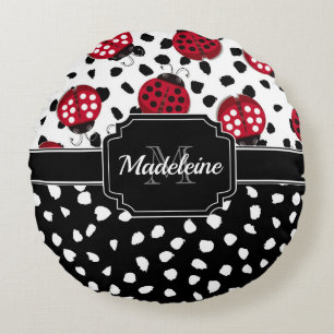 Niedliche Ladybugs Rundes Kissen