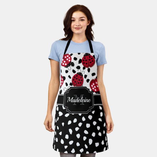 Niedliche Ladybugs Schürze (Getragen)