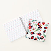 Niedliche Ladybugs und Blume Notizblock (Innenseite)
