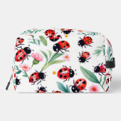 Niedliche Ladybugs und Blume Waschbeutel (Rückseite)