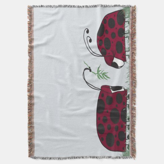 Niedliche Ladybugs und Mistletoe Decke (Vorderseite Vertikal)