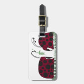 Niedliche Ladybugs und Mistletoe Gepäckanhänger (Vorderseite vertikal)