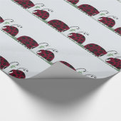 Niedliche Ladybugs und Mistletoe Geschenkpapier (Ecke)