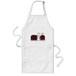 Niedliche Ladybugs und Mistletoe Lange Schürze