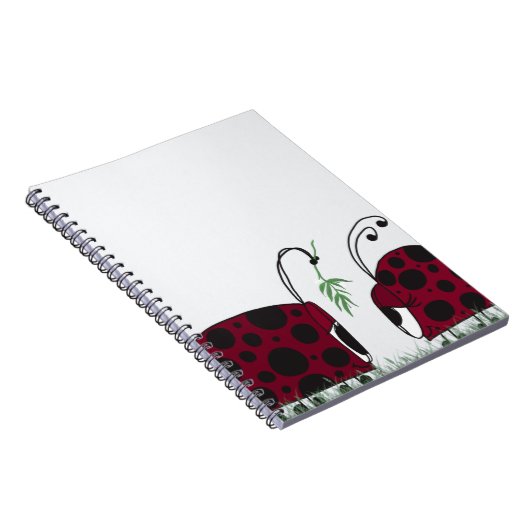 Niedliche Ladybugs und Mistletoe Notizblock (Rechte Seite)