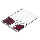 Niedliche Ladybugs und Mistletoe Notizblock (Linke Seite)