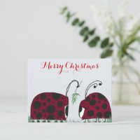 Niedliche Ladybugs und Mistletoe