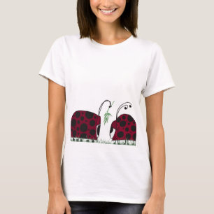 Niedliche Ladybugs und Mistletoe T-Shirt