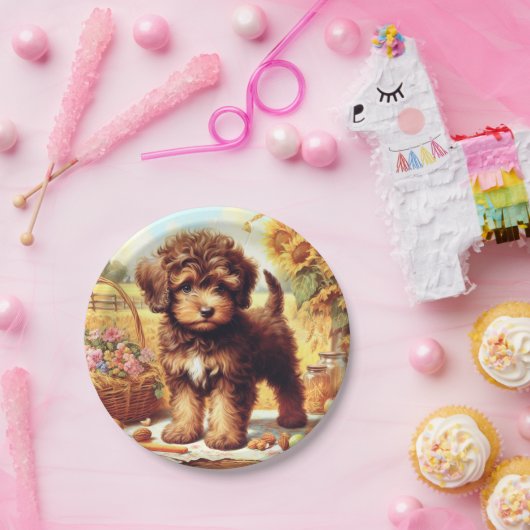 Niedliche Lagotto Romagnolo Malerei Pappteller (Party)