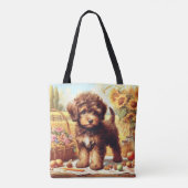 Niedliche Lagotto Romagnolo Malerei Tasche (Rückseite)