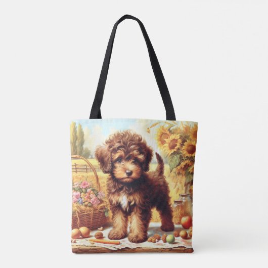 Niedliche Lagotto Romagnolo Malerei Tasche (Rückseite)